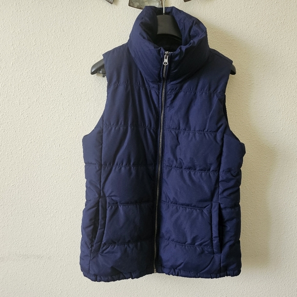 Old Navy Women's Blue Puffer Casual Travel Winter Outdoor Vest Size M. - Picture 2 of 10